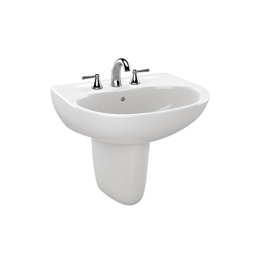 [TOTO-LHT241.8G#01] TOTO LHT241 Supreme Wall Mount 8" Lavatory Cotton