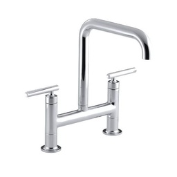 [KOH-7547-4-CP] Kohler 7547-4-CP Purist Deck-Mount Bridge Faucet