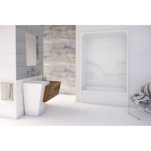 [MIR-PT516L1] Mirolin PT516LR Parker 16 One Piece Tub Showers White