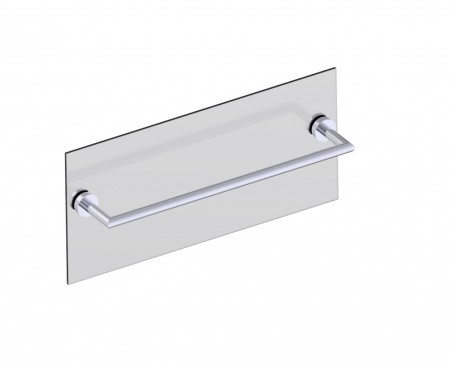 [KART-144180TG-81] Kartners 144180TG-81 OSLO Towel Bar 18" Through Glass Brushed Nickel