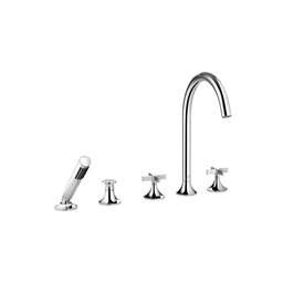 [DOR-27522809-00] Dornbracht 27522809 Vaia Five Hole Tub Set With Hand Shower Set Chrome