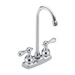 [DEL-2172LF-LHP] Delta 2172LF Classic Two Handle Bar Prep Faucet Less Handles Chrome