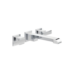 [DEL-T3567LF-WL] Delta T3567LF Ara Two Handle Wall Mount Bathroom Faucet Trim Chrome