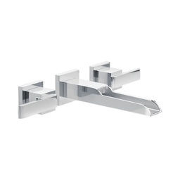 [DEL-T3568LF-WL] Delta T3568LF Ara Two Handle Wall Mount Channel Bathroom Faucet Trim Chrome