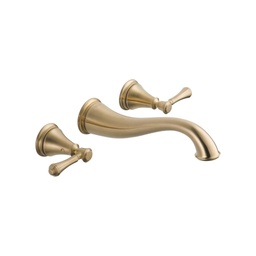 [DEL-T3597LF-CZWL] Delta T3597LF Cassidy Two Handle Wall Mount Lavatory Faucet Trim Champagne Bronze