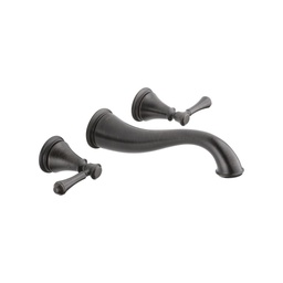 [DEL-T3597LF-RBWL] Delta T3597LF Cassidy Two Handle Wall Mount Lavatory Faucet Trim Venetian Bronze