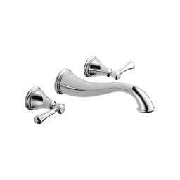 [DEL-T3597LF-WL] Delta T3597LF Cassidy Two Handle Wall Mount Lavatory Faucet Trim Chrome