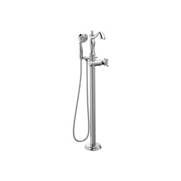 [DEL-T4797-FL-LHP] Delta T4797 Cassidy Traditional Floor Mount Tub Filler Trim Less Handle Chrome