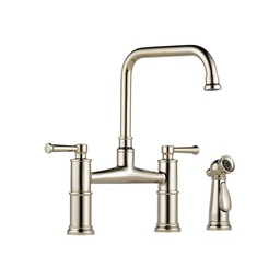 [BRI-62525LF-PN] Brizo 62525LF ARTESSO Two Handle Bridge Kitchen Faucet With Spray Polished Nickel