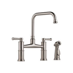 [BRI-62525LF-SS] Brizo 62525LF ARTESSO Two Handle Bridge Kitchen Faucet With Spray