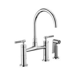 [BRI-62543LF-PC] Brizo 62543LF Litze Bridge Faucet Knurled Handle Chrome