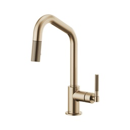 [BRI-63063LF-GL] Brizo 63063LF Litze Pull Down Angled Spout Knurled Handle Faucet Luxe Gold