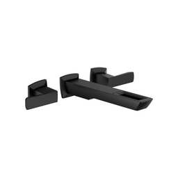 [BRI-T65886LF-BL-ECO] Brizo T65886LF-BL-ECO Vettis Two Handle Wall Mount Lavatory Faucet Matte Black