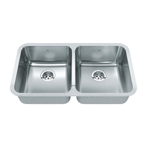 [KIN-QDUA1831-8] Kindred QDUA1831-8 Double Bowl Undermount 20 Gauge Stainless Steel