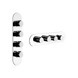 [GES-39754#031] Gessi 39754 Goccia Thermostatic Trim With Three Volume Controls Chrome