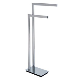 [LAL-9000C] Laloo 9000C Floor Stand Double Towel Bar Chrome