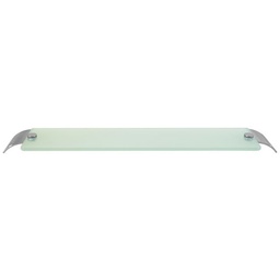 [LAL-R3087BN] Laloo R3087BN Radius Single Glass Shelf Brushed Nickel