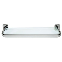 [LAL-W6587BN] Laloo W6587BN Wynn Single Glass Shelf Brushed Nickel