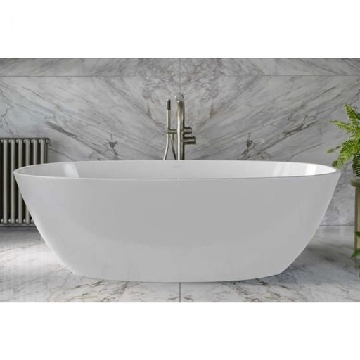 [VA-BA2-N-SW-OF] Victoria + Albert Barcelona 2 Freestanding Tub With Overflow Standard White