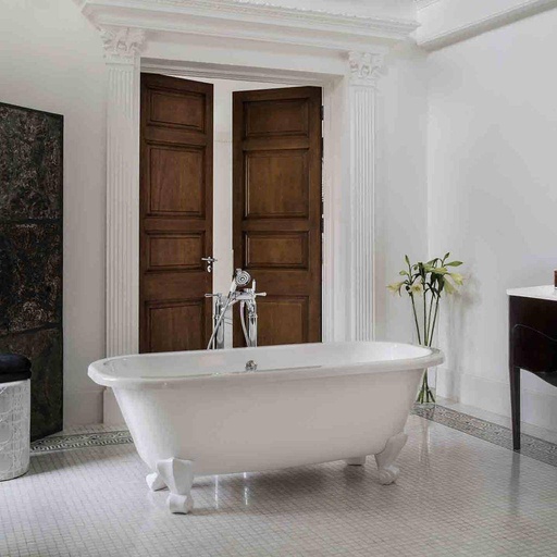 [VA-RIC-N-SW-OF+FT-RIC-SW] Victoria + Albert RIC-N-SW-OF+FT-RIC-SW Richmond 66" x 29" Double-Ended Freestanding Bathtub White