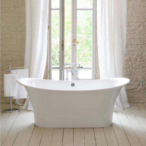 [VA-TOU-N-SW-NO] Victoria + Albert Toulouse Freestanding Tub No Overflow Standard White