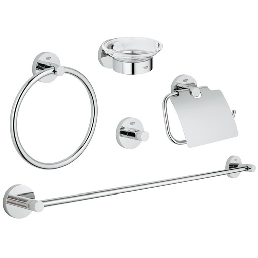 [GRO-40344001] Grohe 40344001 Essentials Master Bathroom Accessories Set Chrome