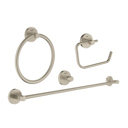 [GRO-40823EN1] Grohe 40823EN1 Essentials Master Bathroom Accessories Set Brushed Nickel