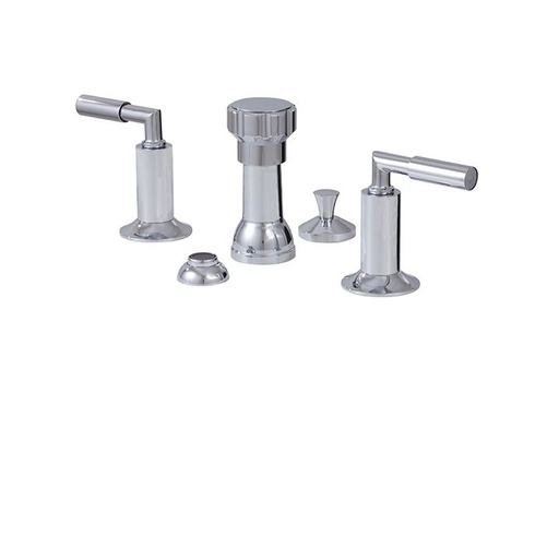 [AQB-27426BN] Aquabrass 27426 Geo 4 Hole Bidet Set Brushed Nickel