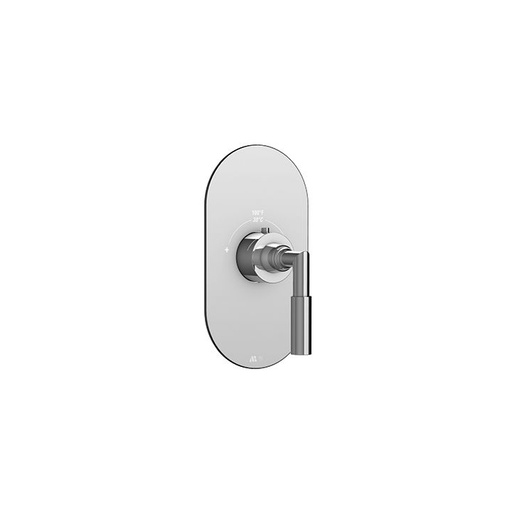 [AQB-R3075PC] Aquabrass R3075 Geo Round Trim Set For Thermostatic Valves 12000 And 3000 Polished Chrome