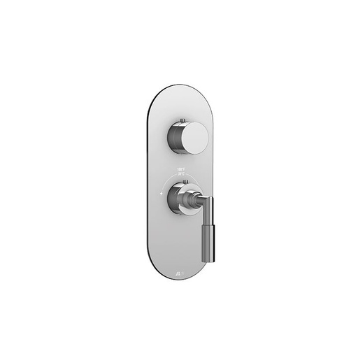 [AQB-R3175BN] Aquabrass R3175 Geo Round Trim Set For Thermostatic Valve 12001 Brushed Nickel