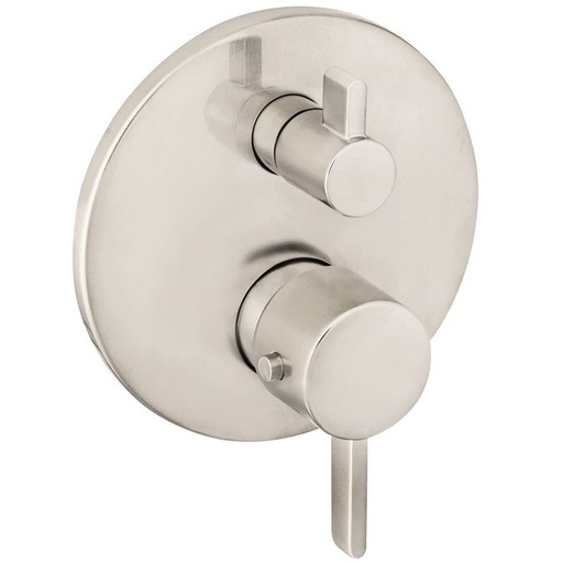 [HAN-04231820] Hansgrohe 04231820 S Thermostat With Volume Control & Diverter Trim Brushed Nickel