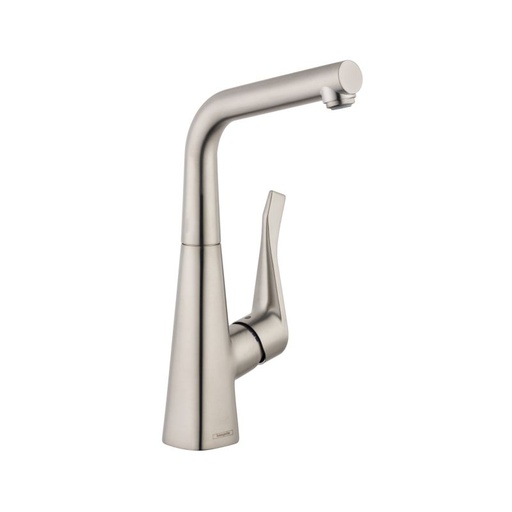 [HAN-04509800] Hansgrohe 04509800 Metris Bar Kitchen Faucet Steel Optik