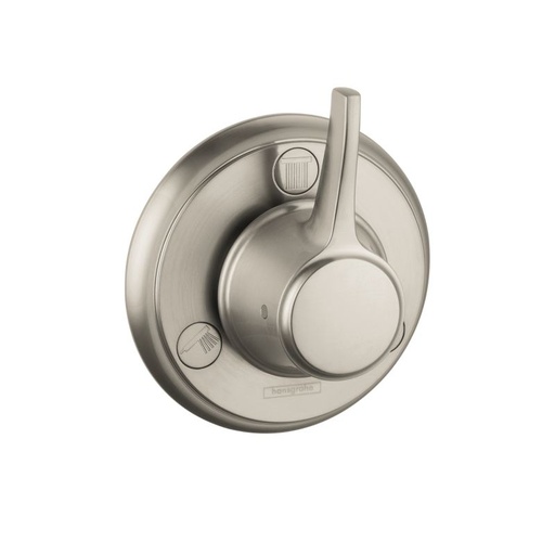 [HAN-15934821] Hansgrohe 15934821 Metris C Trio Quattro Diverter Trim Brushed Nickel