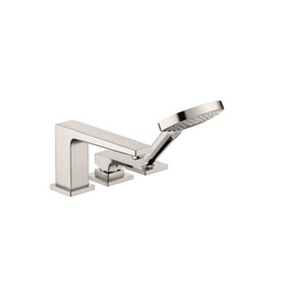 [HAN-32556821] Hansgrohe Metropol 32556821 3 Hole Roman Tub Set Trim Brushed Nickel