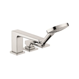 [HAN-74554821] Hansgrohe 74554821 Metropol 3 Handle Roman Tub Set Trim Brushed Nickel