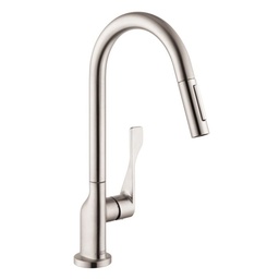 [HAN-39835801] Hansgrohe 39835801 Axor Citterio Higharc Kitchen Faucet 2-Spray Pull-Down 1.75 Gpm Steel Optik