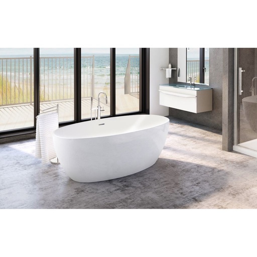 [FLE-BVO5531-18] Fleurco BVO5531 Voce Petite Acrylic Bathtub White