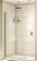 [FLE-EST34-25-40] Fleurco EST34 Siena Solo Pivot Shower Shield 75 Brushed Nickel