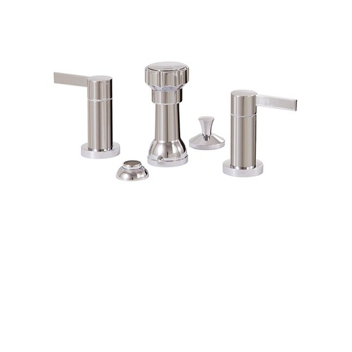 [AQB-68026BN] Aquabrass 68026 Blade 4 Hole Bidet Set Brushed Nickel