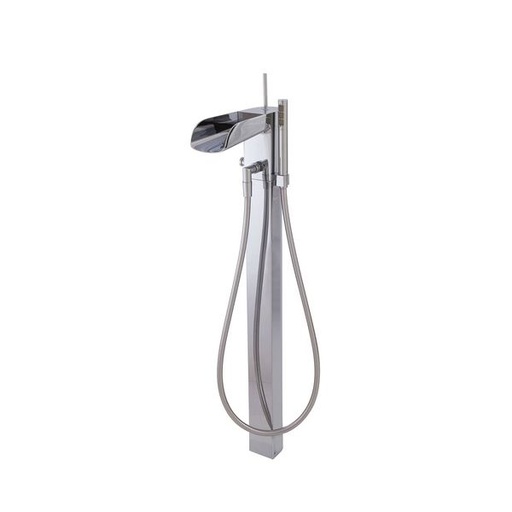 [AQB-32085PC] Aquabrass 32085 Loveme Floormount Tub Filler With Handshower Polished Chrome