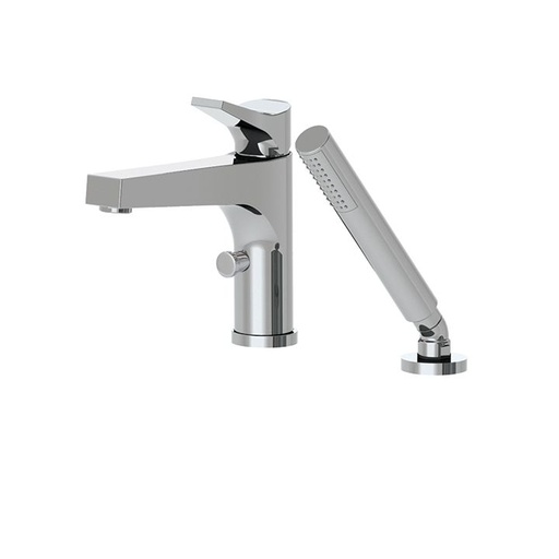 [AQB-17074PC] Aquabrass 17074 Metro 2 Piece Deckmount Tub Filler With Handshower Polished Chrome