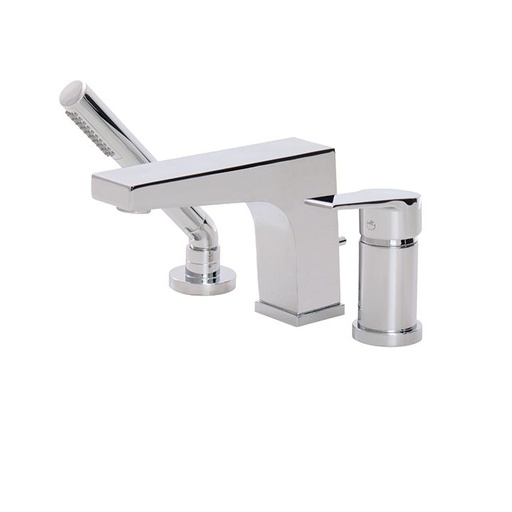 [AQB-17013BN] Aquabrass 17013 Metro 3 Piece Deckmount Tub Filler With Handshower Brushed Nickel