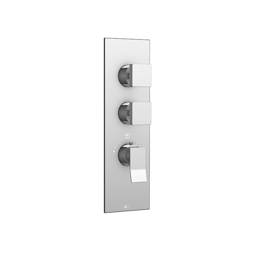 [AQB-S3276PC] Aquabrass S3276 Chicane Square Trim Set For Thermostatic Valves 12002 And 3002 Polished Chrome