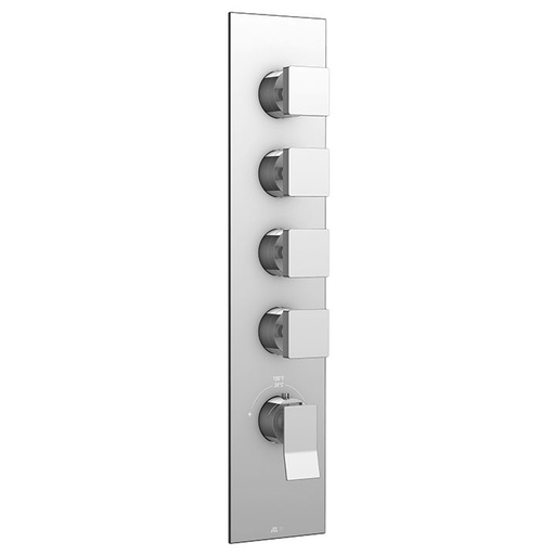 [AQB-S3476PC] Aquabrass S3476 Chicane Square Trim Set For Thermostatic Valve 3004 Polished Chrome