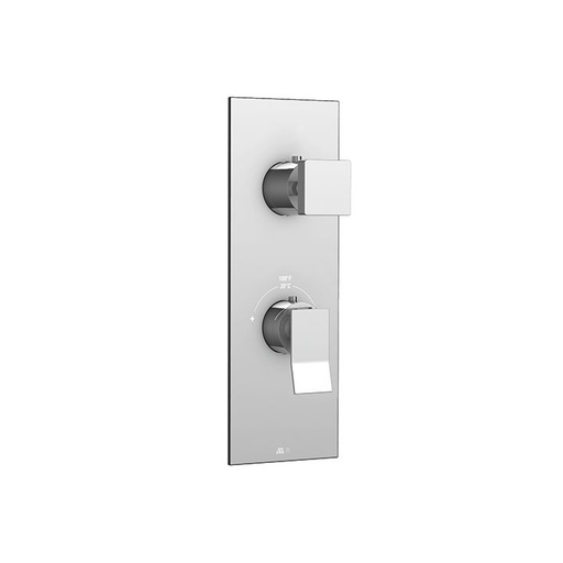 [AQB-S8276BN] Aquabrass S8276 Chicane Square Trim Set For Thermostatic Valve 12123 2 Way Shared Functions Brushed Nickel