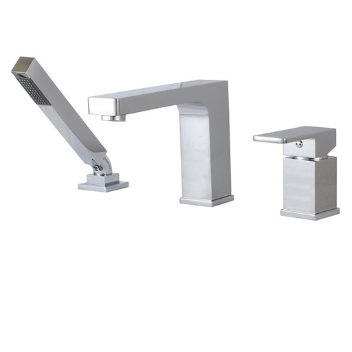 [AQB-86013BN] Aquabrass 86013 Madison 3 Piece Deckmount Tub Filler With Handshower Brushed Nickel