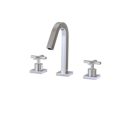 [AQB-X7710PC] Aquabrass X7710 Xsquare Short Widespread Lavatory Faucet Polished Chrome