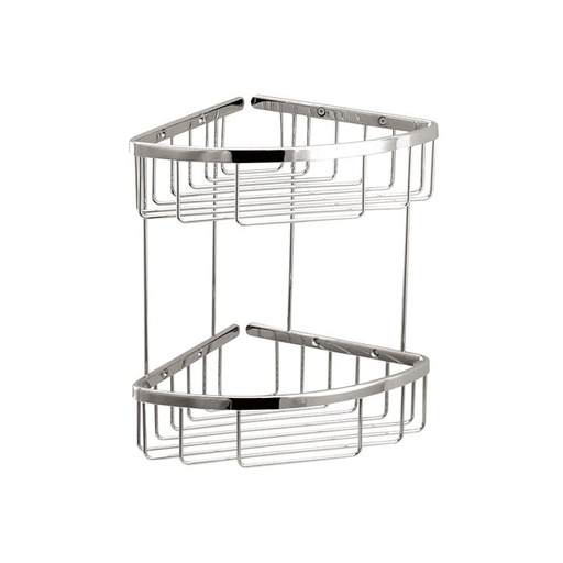 [AQB-02067PC] Aquabrass 2067 Baskets Two Tier Triangular Basket Polished Chrome