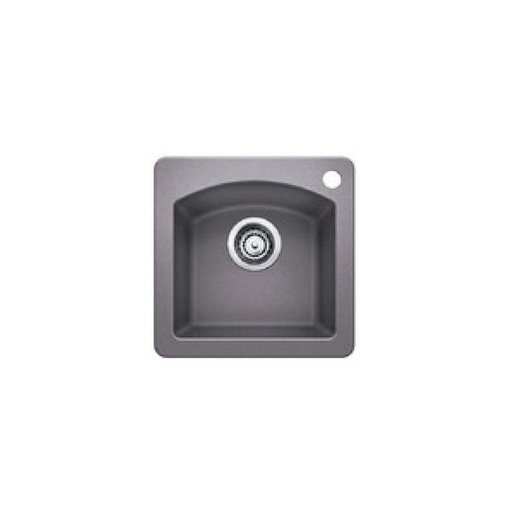 [BLA-401663] Blanco 401663 Diamond Mini Single Bowl Drop In Kitchen Sink Metallic Gray