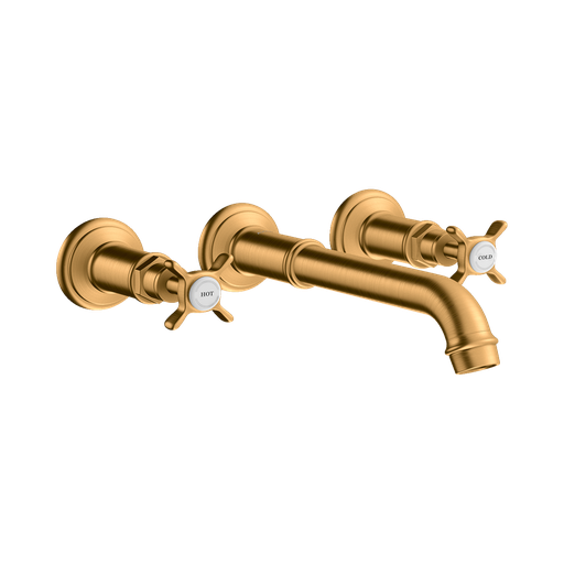 [HAN-16532251] Hansgrohe 16532251 Axor Montreux Wall Mounted Widespread Faucet Trim Brushed Gold Optic